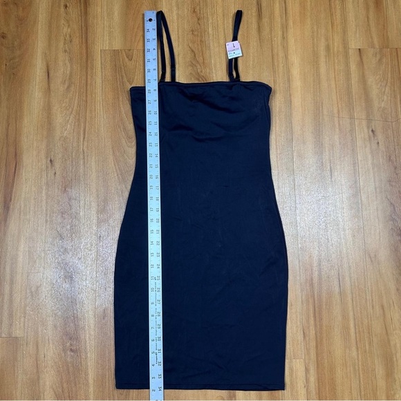 Vassarette Black Bodycon Mini Dress Spaghetti Strap - Picture 3 of 7